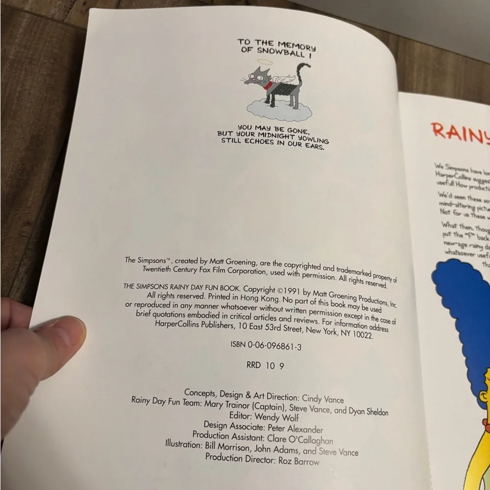 Vintage 1991 The Simpsons Rainy Day Fun Book - Picture 8 of 8